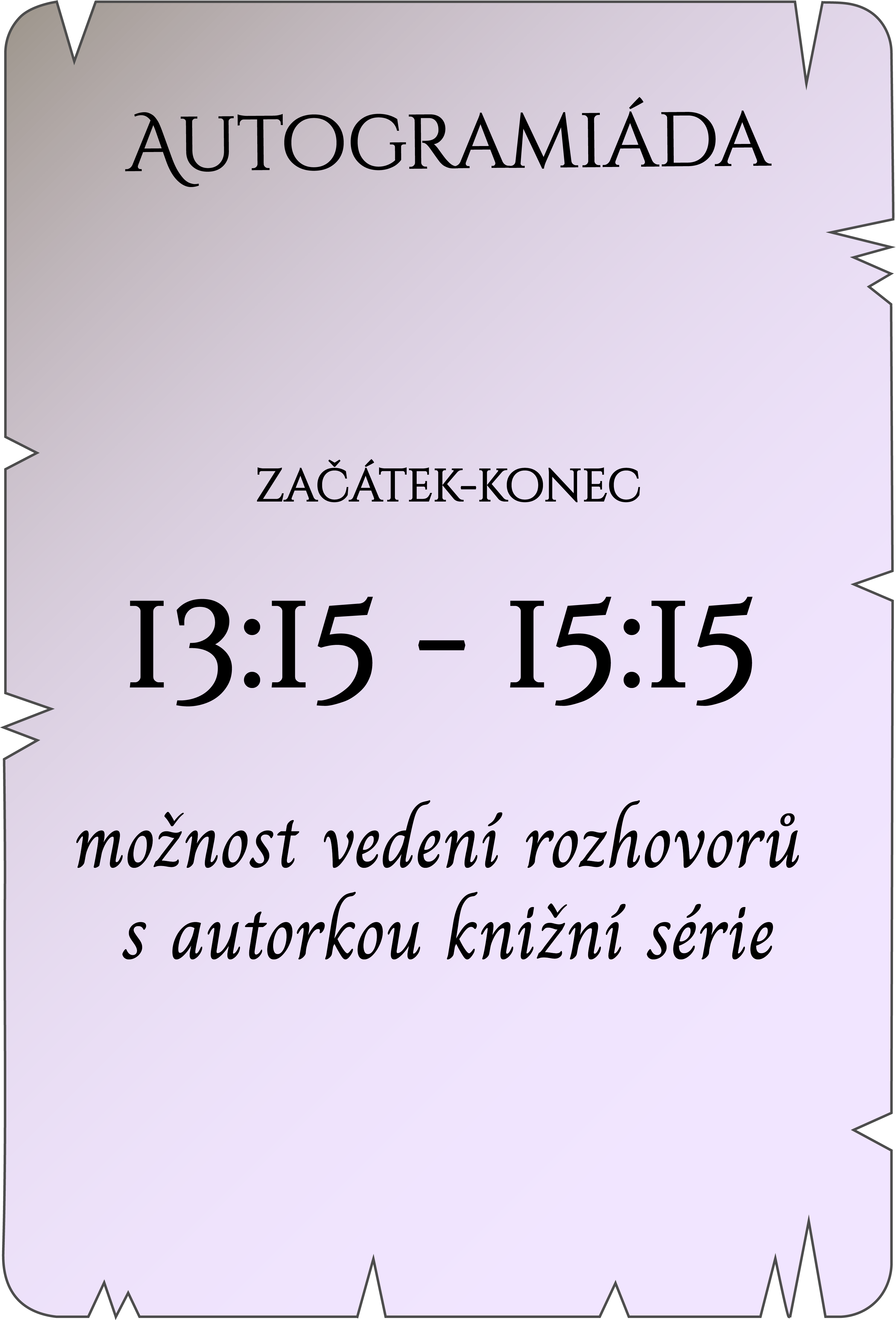 Autogramiáda - zadní strana
