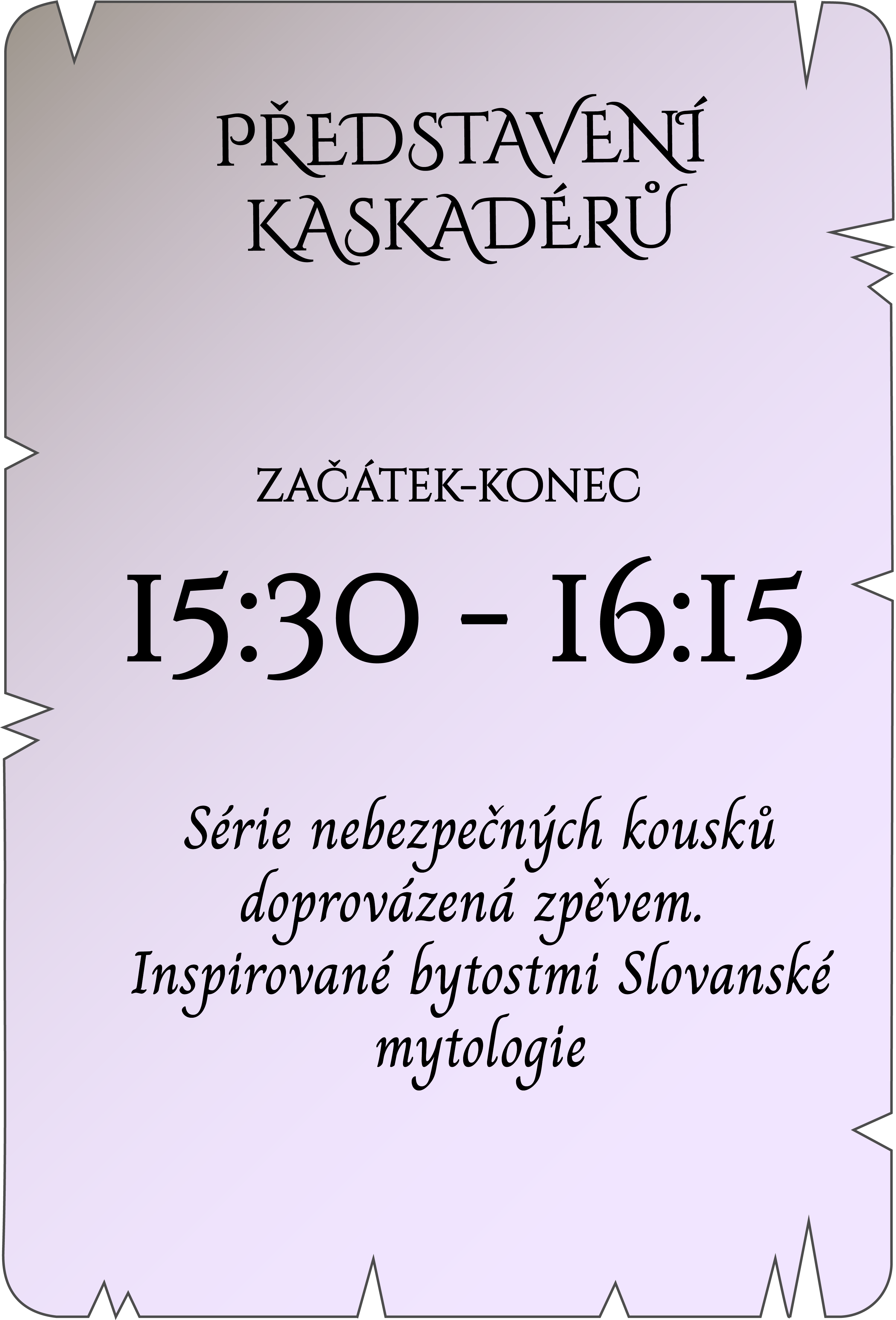 Kaskadéři - zadní strana