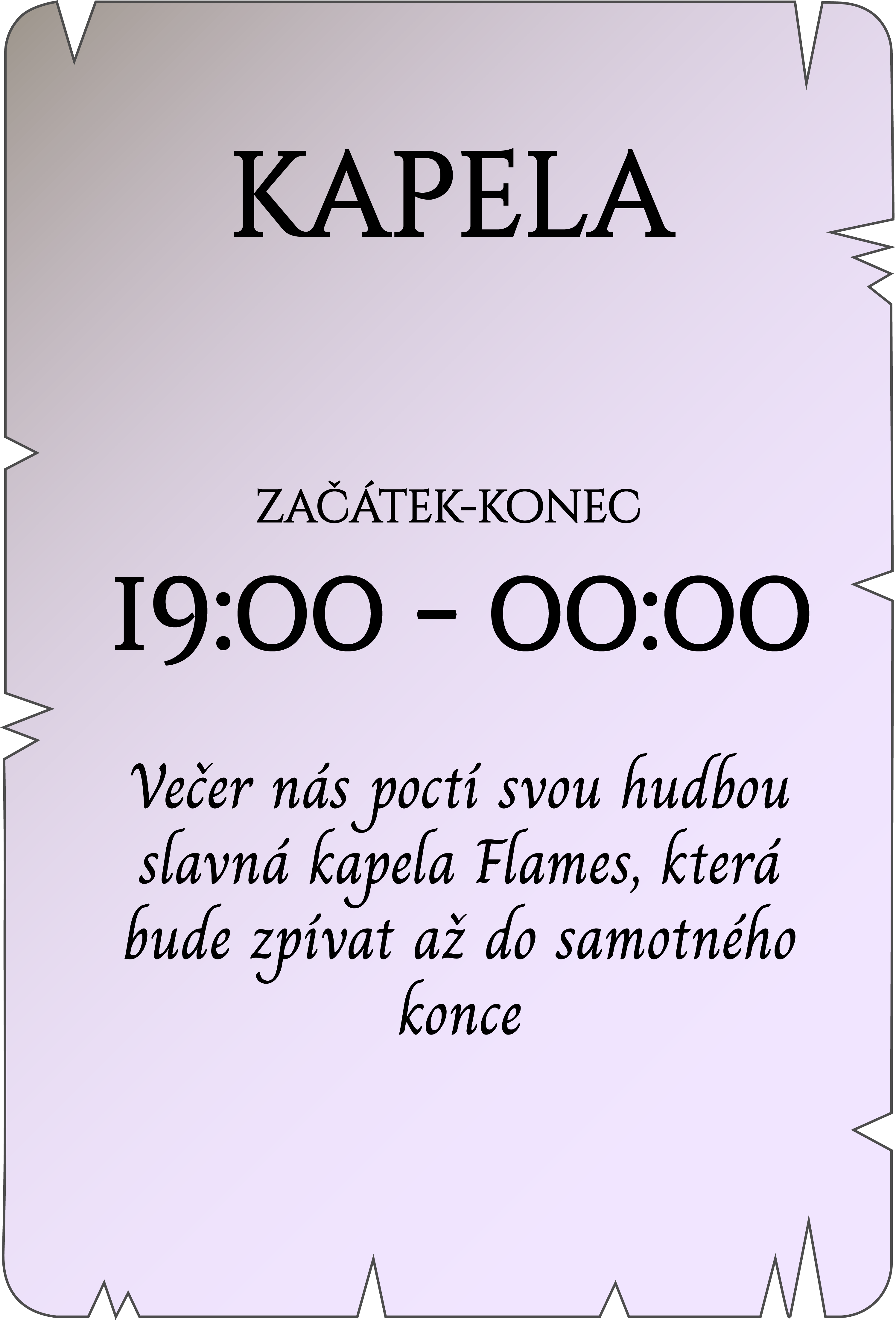 Kapela - zadní strana